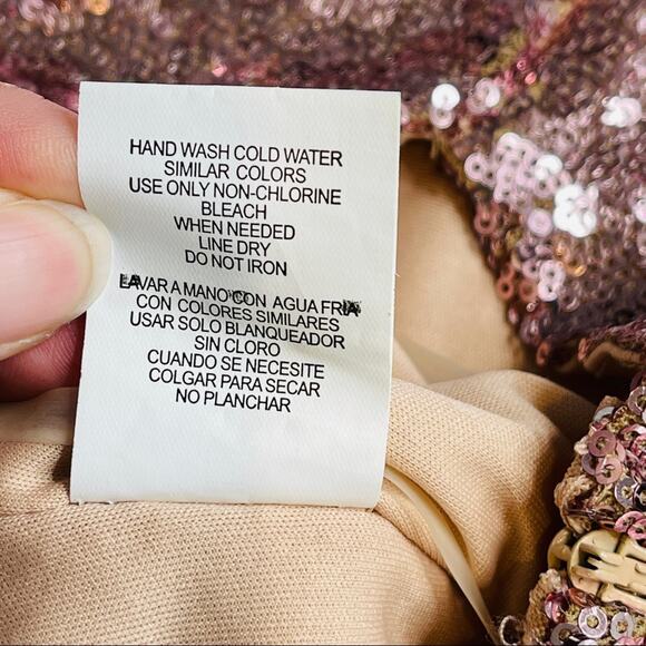 Speechless Rose Gold Keyhole Sequin Dress - Picture 6 of 15